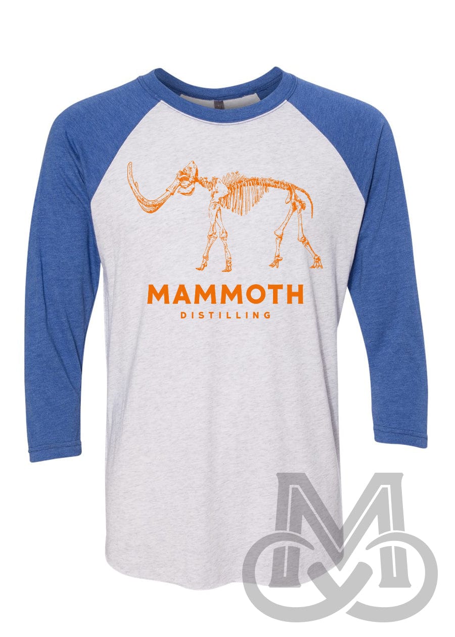 Tee See Tee Men's Apparel Mammoth Skeleton Baseball T-Shirt | Royal Blue