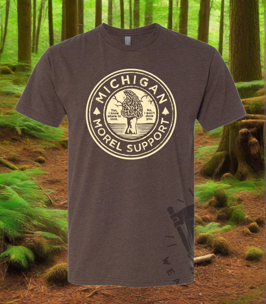 Tee See Tee Men's Apparel Michigan Morel Support Unisex T-Shirt | Tee See Tee