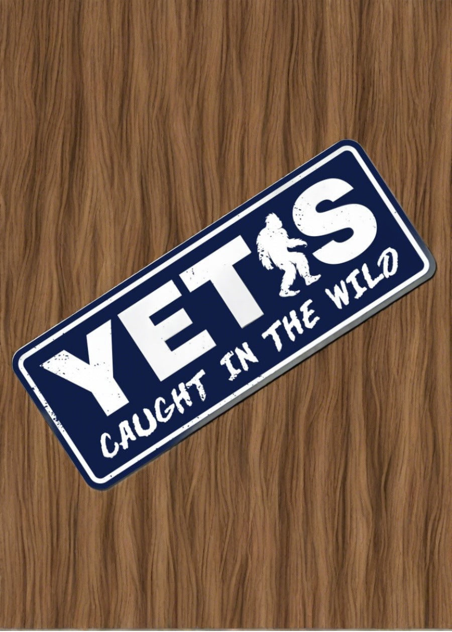 Tee See Tee Misc Yetis Caught In The Wild UV Coated Sticker | Tee See Tee Exclusive