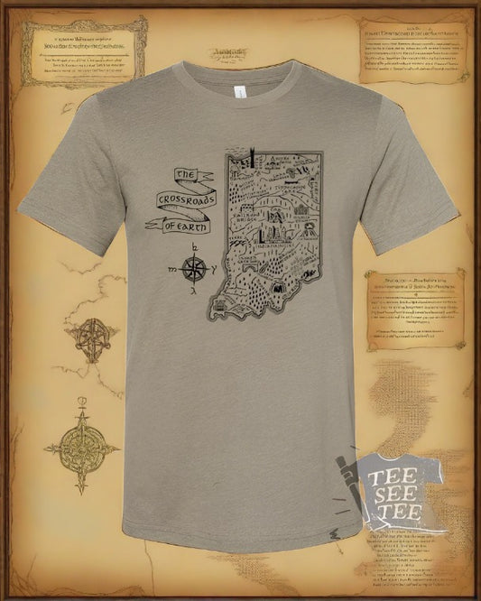 Tee See Tee Men's Apparel Crossroads of Earth™ Indiana Unisex T-Shirt | Tee See Tee Exclusive