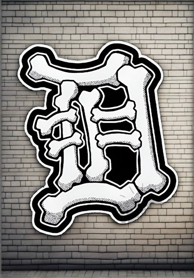 Tee See Tee Misc Detroit Bones Sticker | Tee See Tee Exclusive