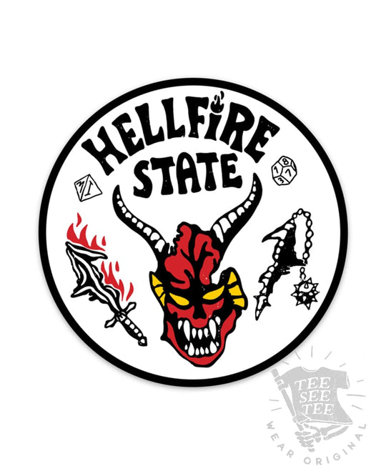 Tee See Tee Misc TouristDecal Hellfire State Sticker | Tee See Tee Exclusive