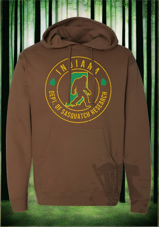 Tee See Tee Men's Apparel Indiana Department of Sasquatch Research Pullover Hoodie | Tee See Tee Exclusive