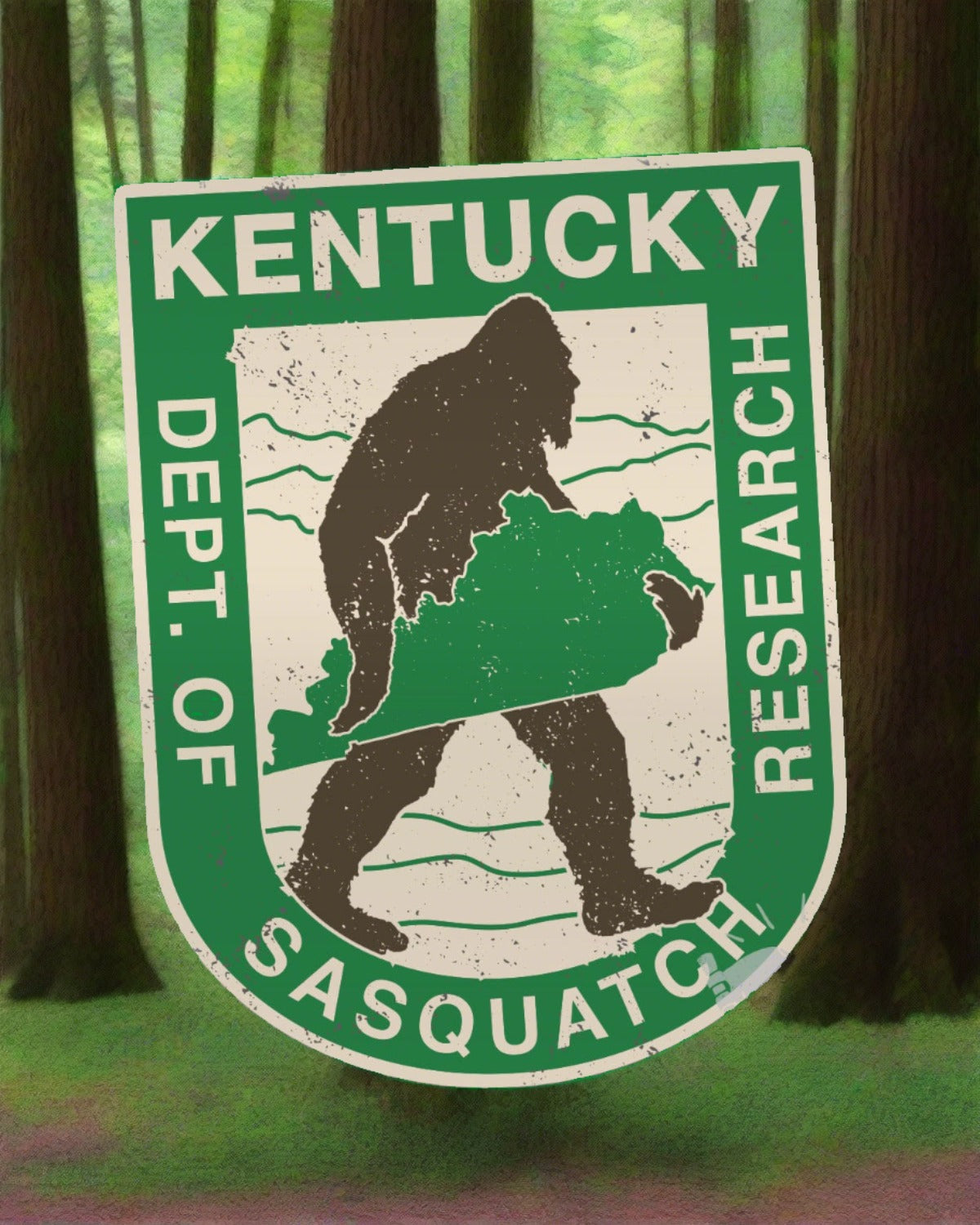 Tee See Tee Apparel & Accessories Kentucky Department of Sasquatch Research UV Coated Decal | Tee See Tee Exclusive