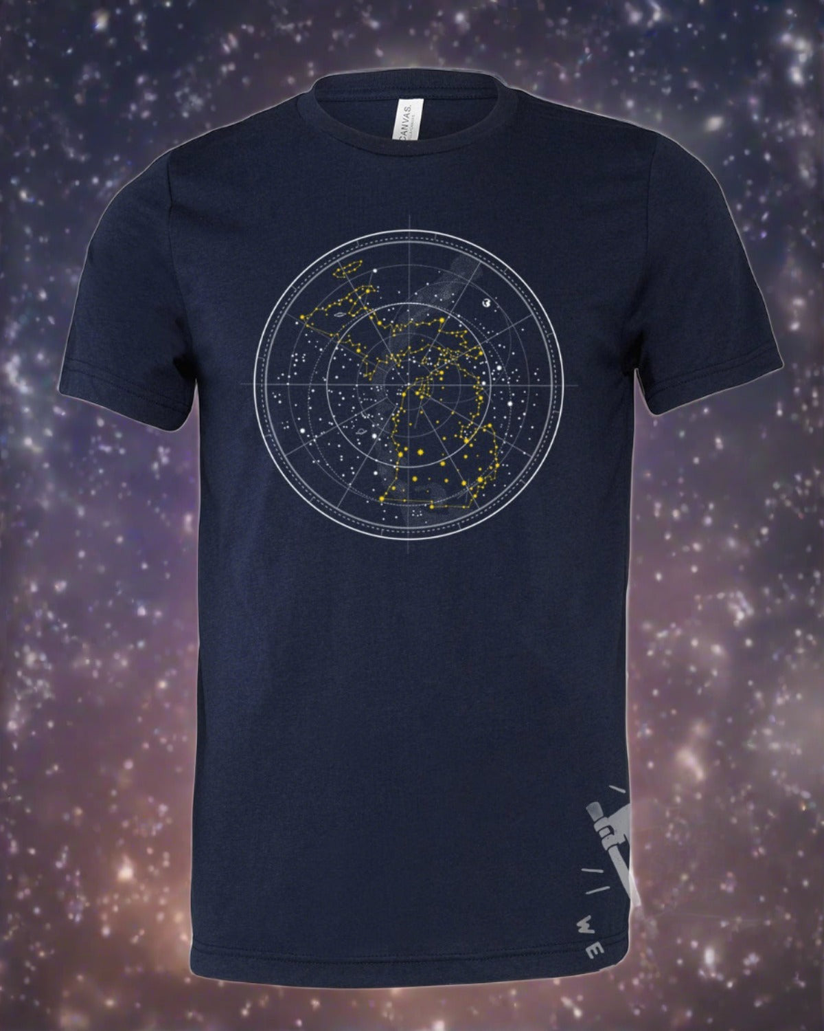 MI Michigan Constellation Starry night stars tshirt