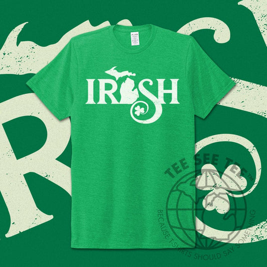 Tee See Tee Men's Apparel The Original Irishigan Unisex T-Shirt | Tee See Tee St. Pats 2022